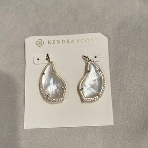 Kendra Scott Iridescent Gold Kidney Shaped Earrings
